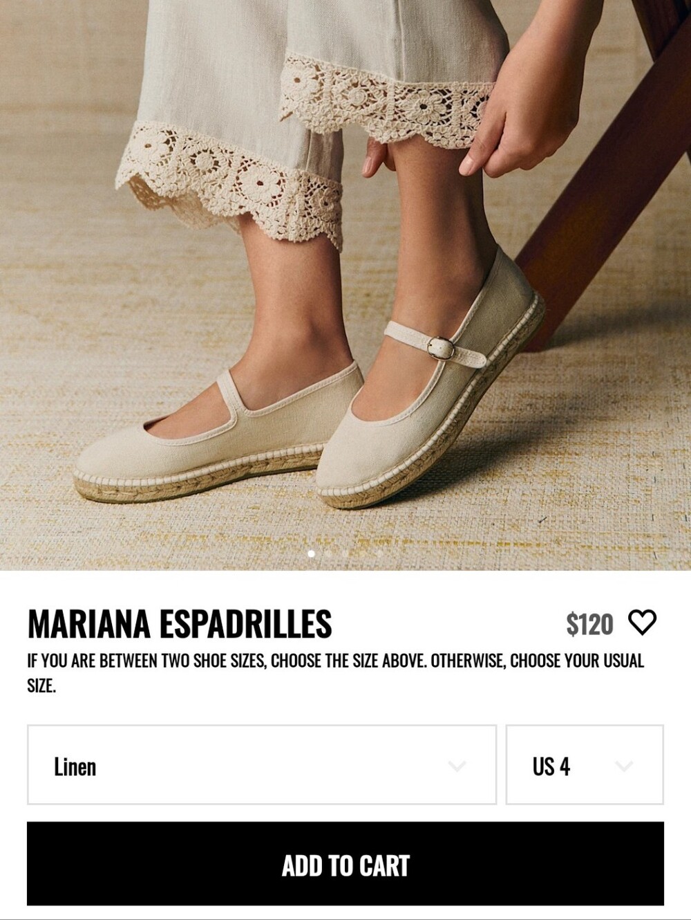 Sezane Mariana Espadrilles Mary Jane - Linen